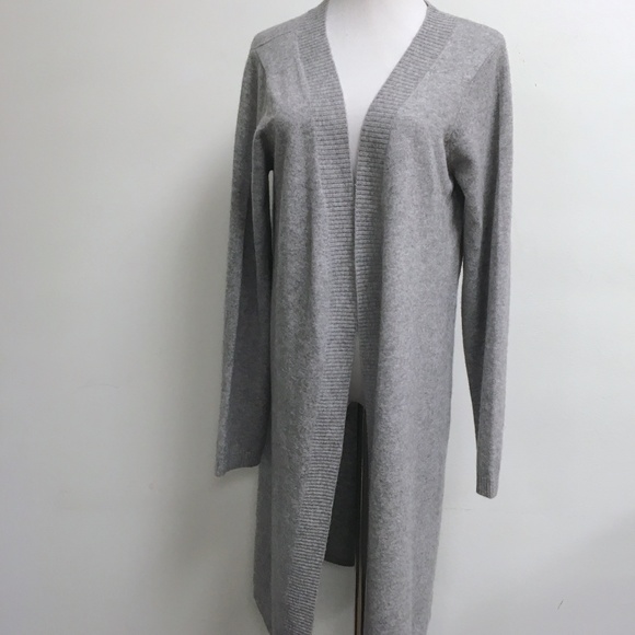 SOFIA CASHMERE GRAY open SWEATER COAT CARDIGAN XL